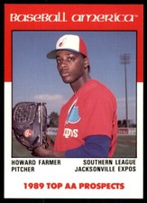 1989 Baseball America Top AA Prospects Howard Farmer Jacksonville Expos #AA-20