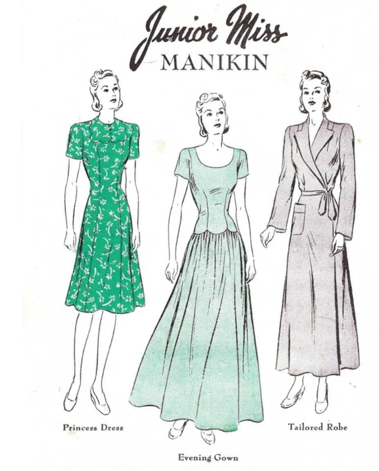 Juego de 3 patrones de costura de maniquí Butterick Junior Miss COPIA Foto 1 de 1