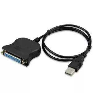 New USB to IEEE 1284 DB25 25-Pin Parallel Printer Female Adapter Cable Cord - Picture 1 of 4