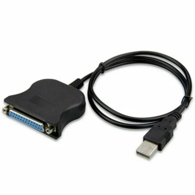 Nuovo cavo adattatore femmina stampante parallela da USB a IEEE 1284 DB25 25 pin - Immagine 1 di 4