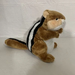 Ganz Webkinz Chipmunk Plush Striped Back Brown White Gray Black Plush No Code - Picture 1 of 14