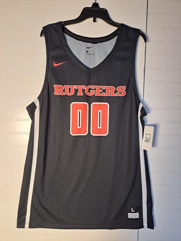 Nike Rutgers Scarlet Knights Elite Basketball Game Sample Jersey Men's Large #00 Cover