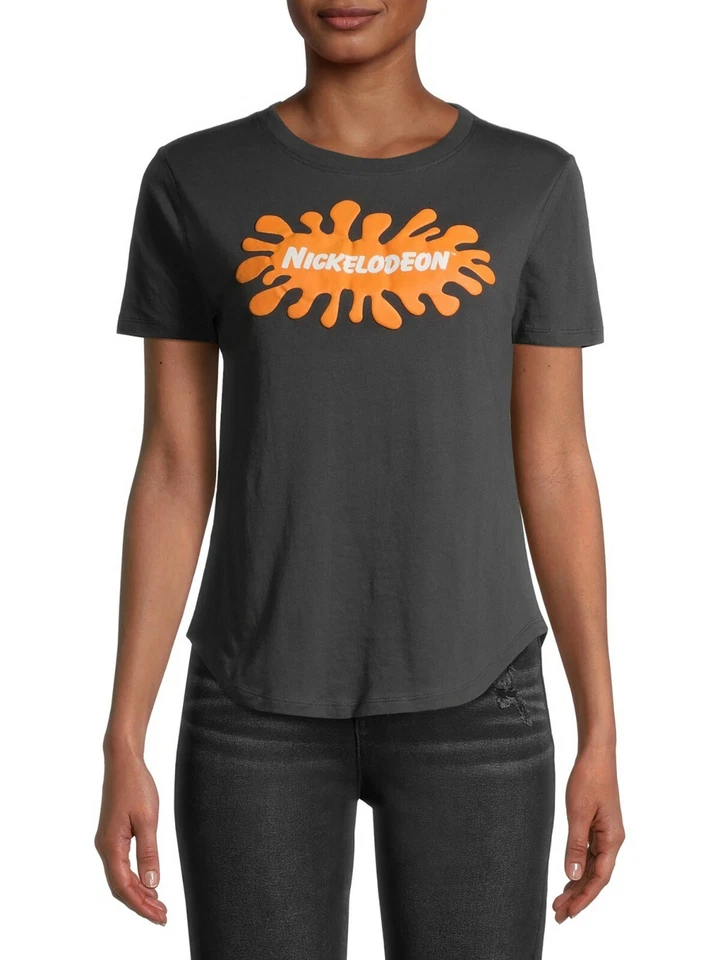 Juniors Soft Nickelodeon Scoop Tee (Size Large) S