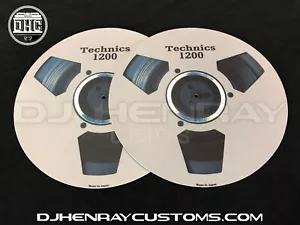 Technics gray Reel to Reel Dj Slipmats sl1200's mk2 mk5 m3d m5g any turntable - Picture 1 of 1