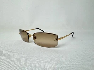 Chanel 4093-B Rimless Rhinestone Gold Sunglasses - Bild 1 von 11
