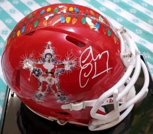 NICE Autographed Chevy Chase Christmas Vacation Custom Mini Helmet BAS w/Case - Picture 1 of 6