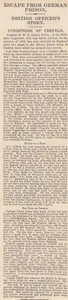 1917 Primera Guerra Mundial H.W.c Lloyd of Wiltshire regimiento escape de la prisión alemana de Crefeld - Imagen 1 de 1