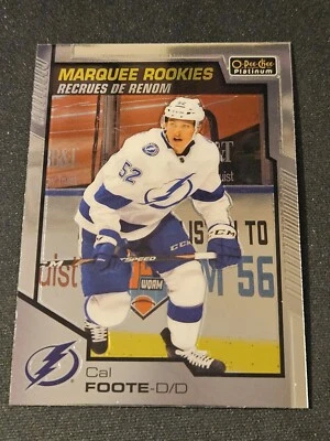 20-21 OPC Platinum Cal Foote Marquee Rookie 🚨🚨🚨 Tampa Bay Lightning  - Image 1 of 2