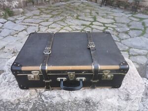 Retro 1950's suitcase, vintage mid century luggage, decorative suitcase