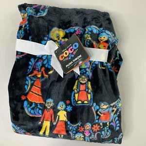Disney Pixar Coco Halloween Stammbaum Super Plüsch Überwurfdecke 50 Zoll X 70 Zoll - Bild 1 von 6