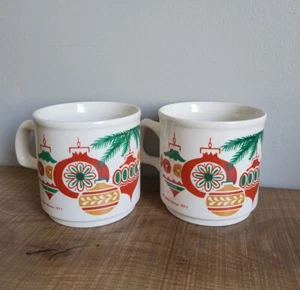 Vintage 1977 Lillian Vernon Christmas Ornaments Tasse Becher Retro Made in Ireland 2 - Bild 1 von 7