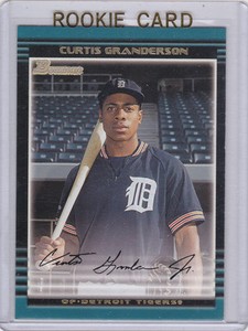 CURTIS GRANDERSON ROOKIE CARD 2003 Bowman Draft Pick Tigers Yankees Mets RC