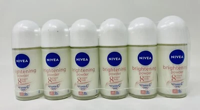 NIVEA brightening Powder Roll -On { 6PK } 0 Alcohol 48h protection 50 ml each  - Image 1 of 2