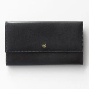 Brieftasche schwarz 17,5x10cm Geldbörse Leder Portemonnaie Geldbeutel Geldtasche - Bild 1 von 3