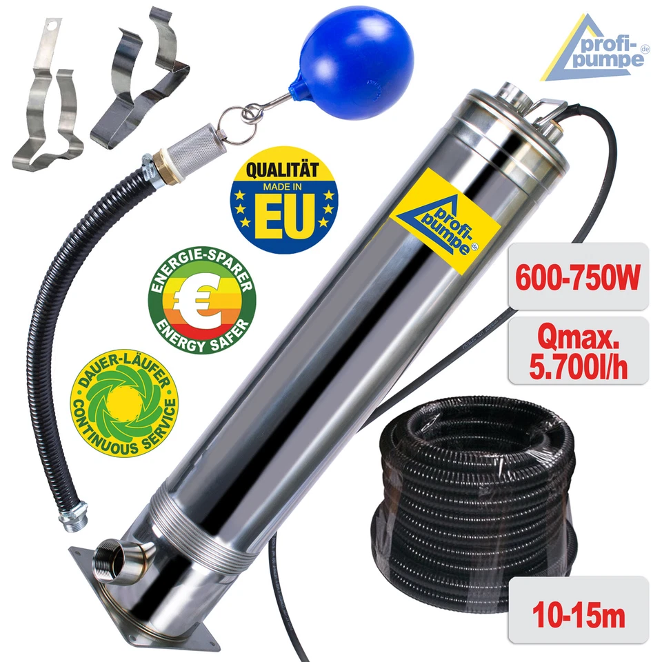 REGENWASSERPUMPE ZISTERNENPUMPE REGENTANKPUMPE TAUCHDRUCKPUMPE HAUSWASSERWERK - Bild 1 von 1