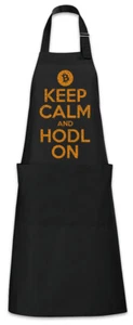 Keep Calm And HODL On Grillschürze Kochschürze Crypto Currencies Cryptocurrency - Picture 1 of 1