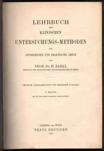 Clinical Medicine Textbook 1913 German Antique Book Sahli Methods - Picture 1 of 9