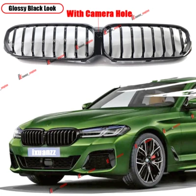 Parachoques delantero negro brillante para BMW G30 G31 530i 540i 2021-2024 Foto 1 de 4