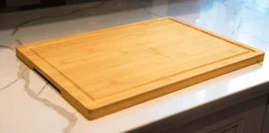 Extra Large Bamboo Kitchen Cutting Board Wood Chopping Board Butcher Block 18x12 - Picture 1 of 6