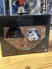 Star Wars NEW in Box Darth Vader & Stormtrooper Black Series Titanium Helmet  03