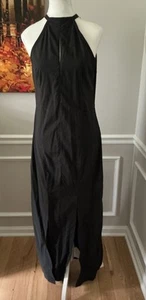 Vintage Snug Industries Y2K Goth Rave Maxi Dress Black Sz 12 Canadian - Picture 1 of 17