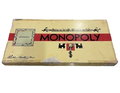 Rare Vintage 1954 Monopoly Set Missing 2 $1 Bills *READ* - Image 1 of 4