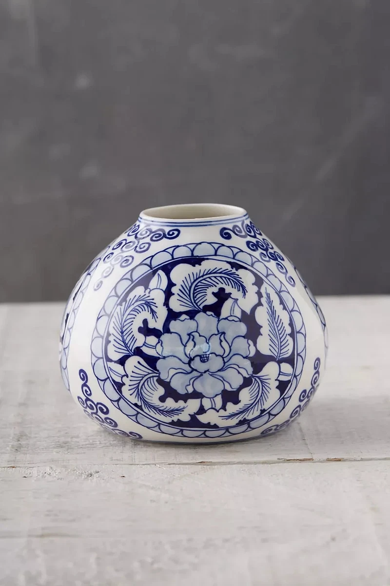 抽象模様の陶器花瓶 蓝色现代抽象花瓶| eBay