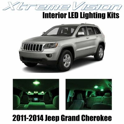 LED interior XtremeVision para Jeep Grand Cherokee 2011-2014 (10 piezas) verde Foto 1 de 4