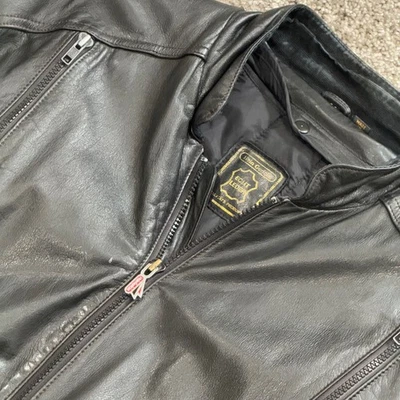 Vintage 80s Hein Gericke Vented Leather Motorcycle Bomber Jacket Mens Size 44 - Image 1 of 4