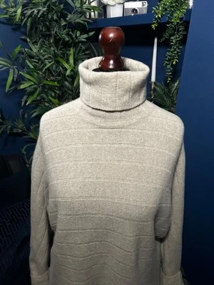 Jersey cuello redondo Jigsaw beige 100 % lana para mujer mediano Foto 1 de 4