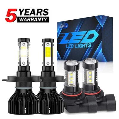 Combo de faros LED altos/bajos para Pontiac Vibe 2003-2008 + bombillas antiniebla 4x Foto 1 de 4