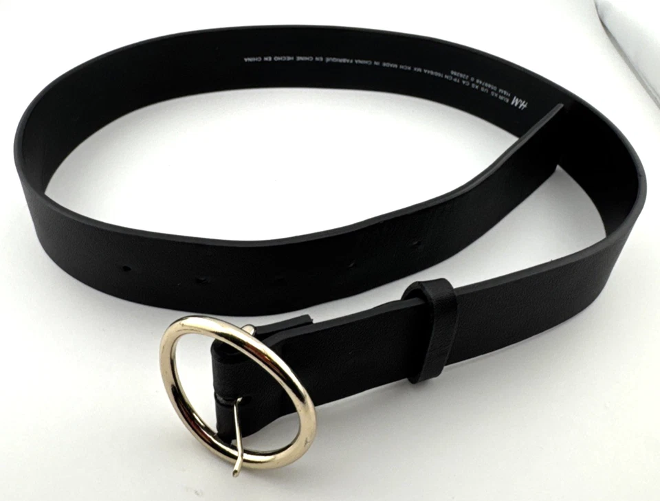 Cinturón H&M talla XS para mujeres adolescentes niñas negro se adapta a 23 a 27 pulgadas Foto 1 de 4