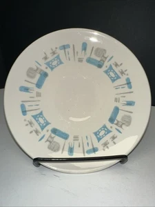 Atomic Blue Heaven Royal China Untertassen Teller oder Brotteller 6,25" MCM - Bild 1 von 2