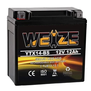 YTX14 BS ATV Battery High Performance - Maintenance Free - Sealed AGM YTX14-B... - Picture 1 of 7