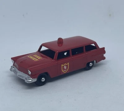Vintage Lesney Matchbox Custom 32 Ford Station Wagon Fire Chief Restored. - Image 1 of 4