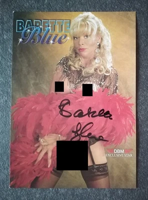 B645 Babette Blue Model Erotik Autogrammkarte original signiert - Bild 1 von 2