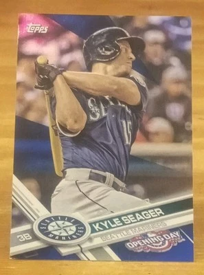 2017 Topps Opening Day Blue Foil Kyle Seager Seattle Mariners  - Image 1 of 3