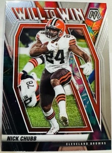 2021 Panini Mosaic Will to Win Nick Chubb Cleveland Browns #WW10 - Picture 1 of 2
