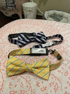 Countess Mara Yellow And Blue Mens Bow Tie - Picture 1 of 11