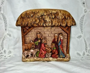 Handbemalte Krippenfigur / Heilige Familie, Könige, Hirten rustikales Landhaus - Bild 1 von 7