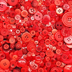 1600Pcs Red Buttons for Crafts Bulk Assorted Sizes Red Craft Button Assortment C - Picture 1 of 5