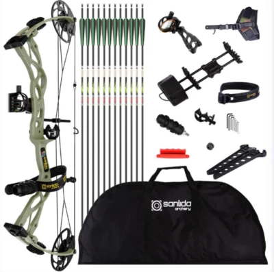 Compound Bow Arrow Quiver Set 0-70lbs Archery Hunting Practice Target Dragon X9 - Image 1 of 4