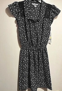 Speechless Junior Girls Dress - You Pick - Black & White Star Print Lace Accent - Picture 1 of 4