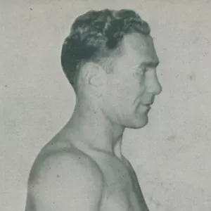 Gus Lesnevich 1940er Boxen Ausstellung Arcade Card Supply Co Vintage LH Champion GESCHICHTE - Bild 1 von 3