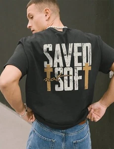 Saved Not Soft Christian Shirt - Father's Day shirt - Graphic Men's Tee - Picture 1 of 2