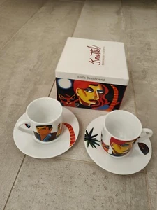 Knuttel Tipperary Espresso Cups Saucer Collection Girls Best Friend Set of 2 - Picture 1 of 15