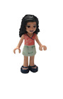 Lego Minifig. Friends. Emma, Light Aqua Skirt, Coral Wrap Top (Frnd374)