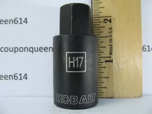 KOBALT 52069-0622, 1/2" Drive Impact Grade Hex Bit Socket H17mm - Brand New - Picture 1 of 3