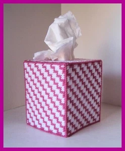 ROSA ROSE KINDERZIMMER HANDGEFERTIGTE KUNSTSTOFF LEINWAND TASCHENTUCH BOX ABDECKUNG TOPPER - Bild 1 von 1