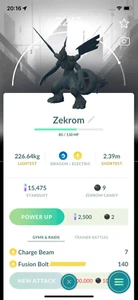 Pokemon TRADE - Zekrom Lv20 Special Background !! 30 Days Friendhship bonus ! - Picture 1 of 1